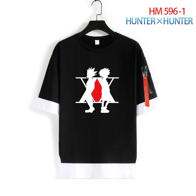 HunterXHunter round neck fake two loose T-shirts from S to 4XL  HM-596-1