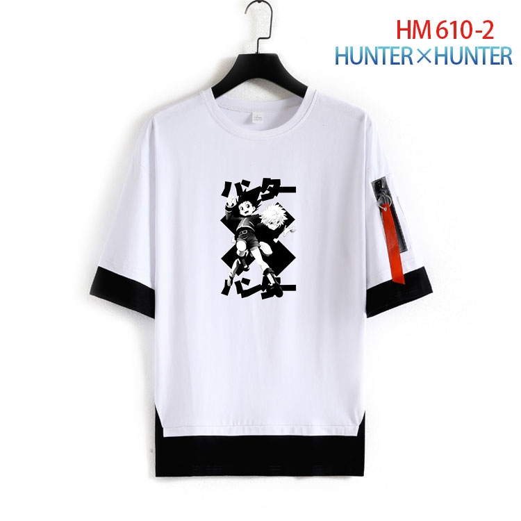 HunterXHunter round neck fake two loose T-shirts from S to 4XL HM-610-2