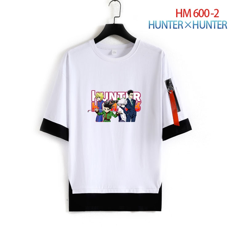 HunterXHunter round neck fake two loose T-shirts from S to 4XL HM-600-2
