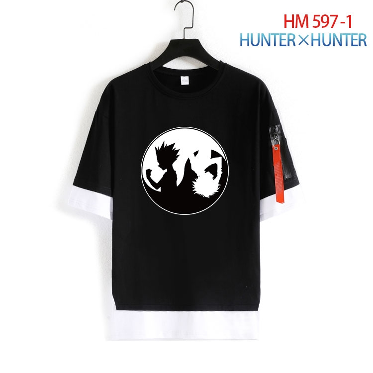 HunterXHunter round neck fake two loose T-shirts from S to 4XL  HM-597-1