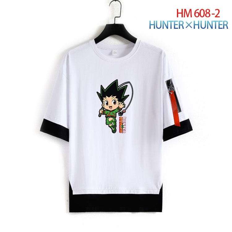 HunterXHunter round neck fake two loose T-shirts from S to 4XL HM-608-2