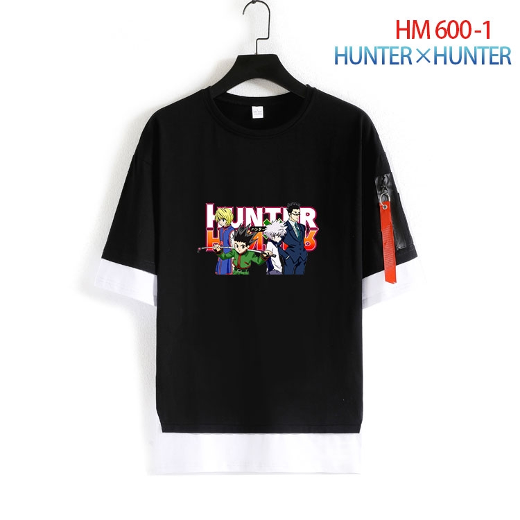 HunterXHunter round neck fake two loose T-shirts from S to 4XL HM-600-1