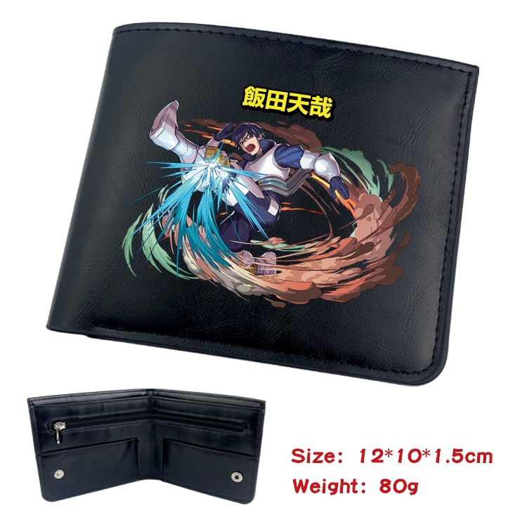 My Hero Academia Anime inner buckle black leather wallet 12X10X1.5CM