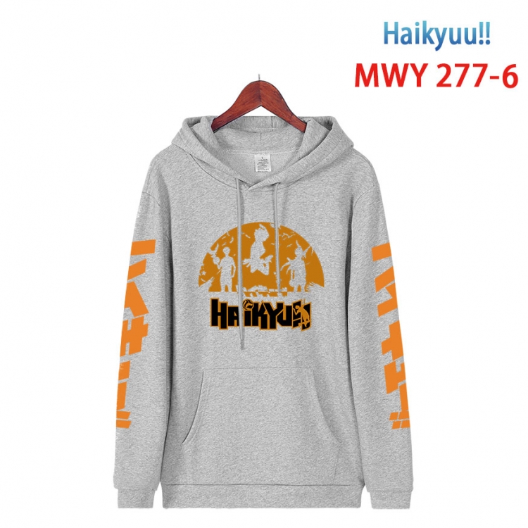 Haikyuu!! cartoon  Hooded Patch Pocket Sweatshirt from S to 4XL MWY 277 6