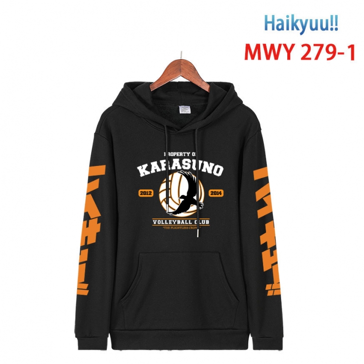 Haikyuu!! cartoon  Hooded Patch Pocket Sweatshirt from S to 4XL MWY 279 1