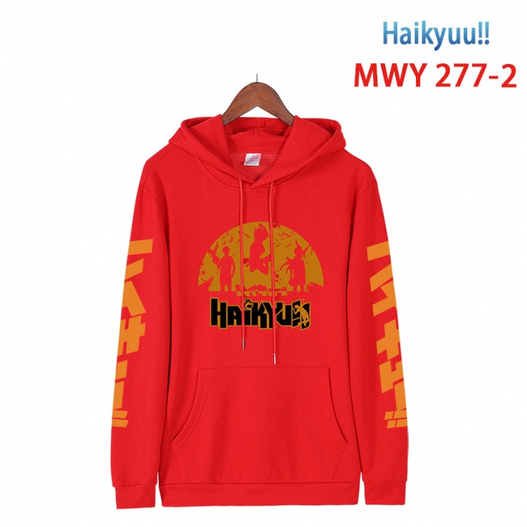 Haikyuu!! cartoon  Hooded Patch Pocket Sweatshirt from S to 4XL MWY 277 2