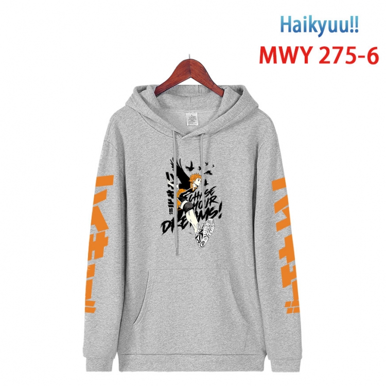 Haikyuu!! cartoon  Hooded Patch Pocket Sweatshirt from S to 4XL MWY 275 6