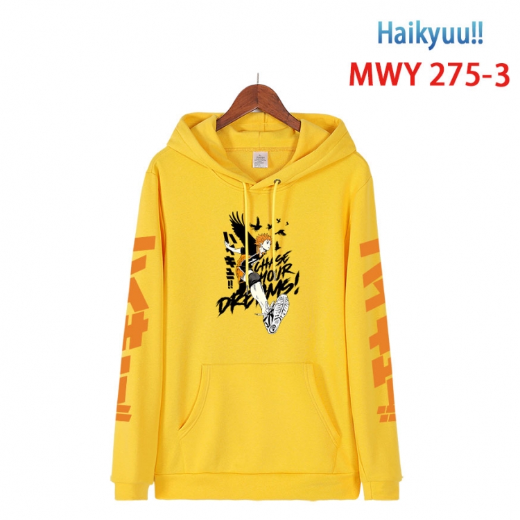 Haikyuu!! cartoon  Hooded Patch Pocket Sweatshirt from S to 4XL MWY 275 3