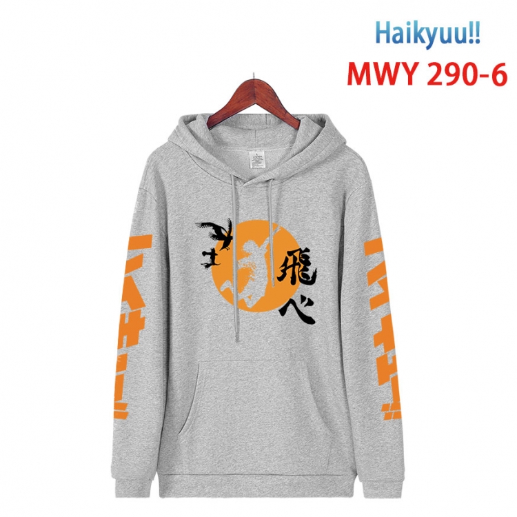 Haikyuu!! cartoon  Hooded Patch Pocket Sweatshirt from S to 4XL  MWY 290 6