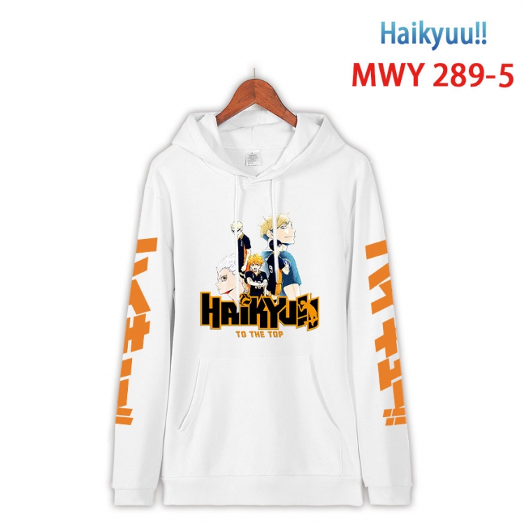 Haikyuu!! cartoon  Hooded Patch Pocket Sweatshirt from S to 4XL MWY 289 5