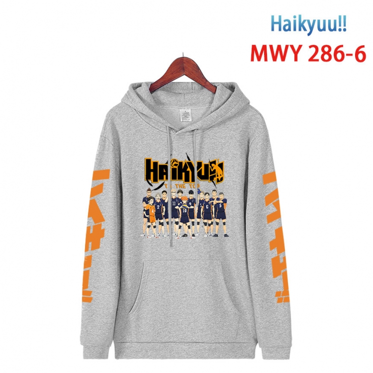 Haikyuu!! cartoon  Hooded Patch Pocket Sweatshirt from S to 4XL MWY 286 6