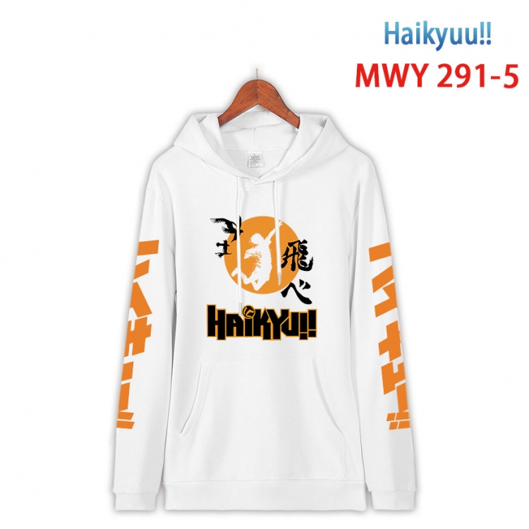Haikyuu!! cartoon  Hooded Patch Pocket Sweatshirt from S to 4XL  MWY 291 5