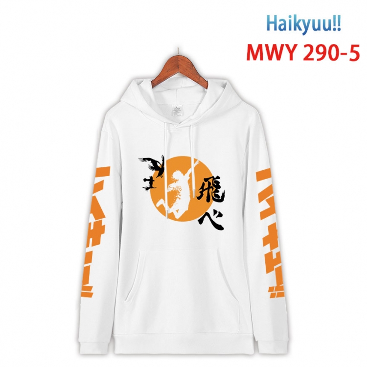 Haikyuu!! cartoon  Hooded Patch Pocket Sweatshirt from S to 4XL MWY 290 5