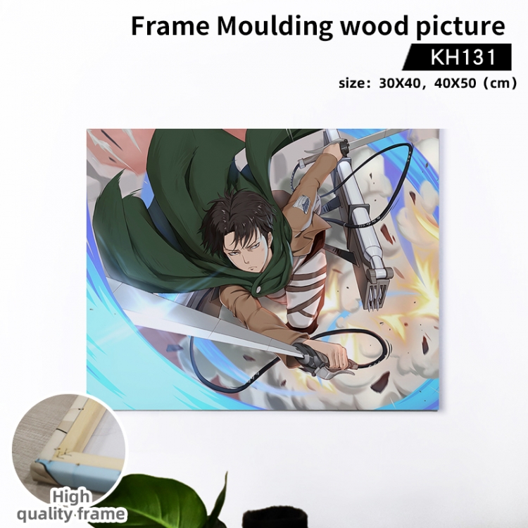 Shingeki no Kyojin Anime wooden frame painting 40X50cm support customized pictures KH131