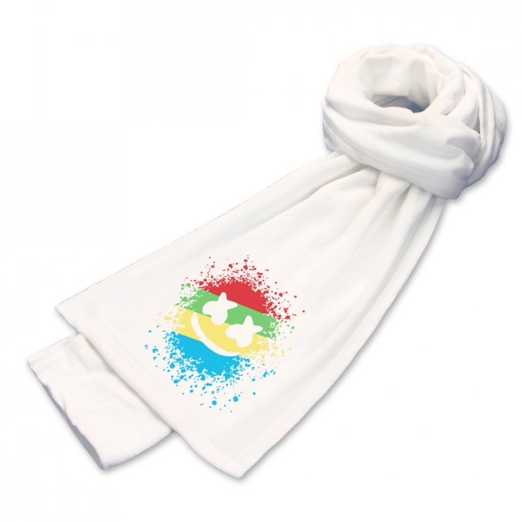 Marshmello Anime mink fleece scarf 