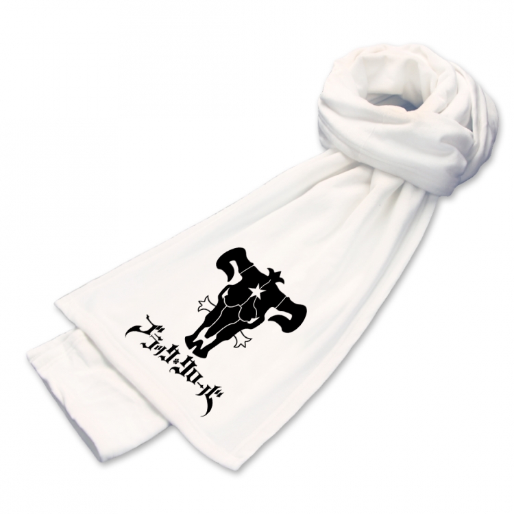 Black clover   Anime mink fleece scarf 