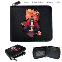Naruto Anime zipper black leat...