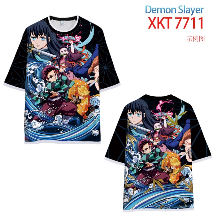 Demon Slayer Kimets Full Color Loose short sleeve round neck T-shirt  from S to 6XL XKT-7711