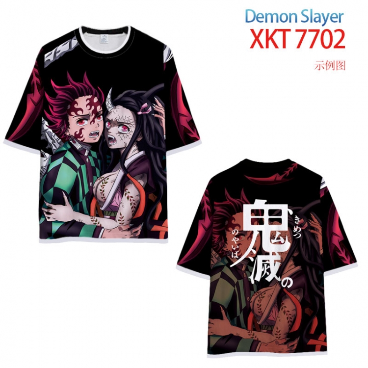 Demon Slayer Kimets Full Color Loose short sleeve round neck T-shirt  from S to 6XL  XKT-7702