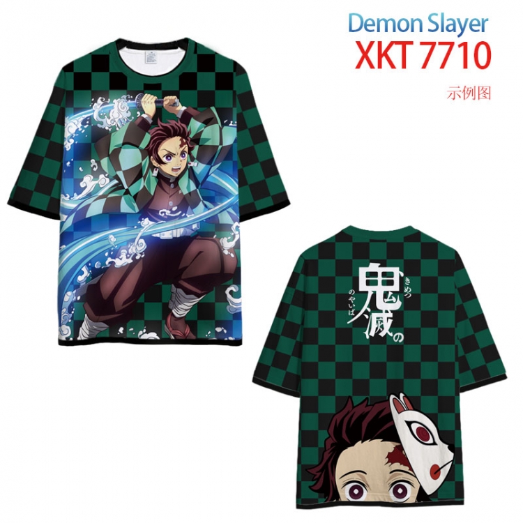 Demon Slayer Kimets Full Color Loose short sleeve round neck T-shirt  from S to 6XL XKT-7710