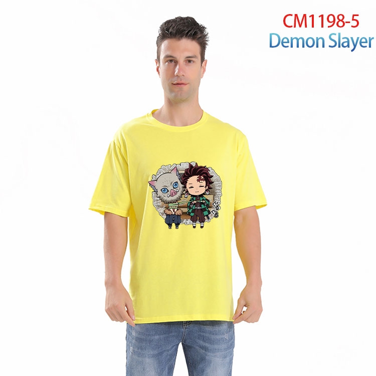 Demon Slayer Kimets Printed short-sleeved cotton T-shirt from S to 4XL CM 1198 5