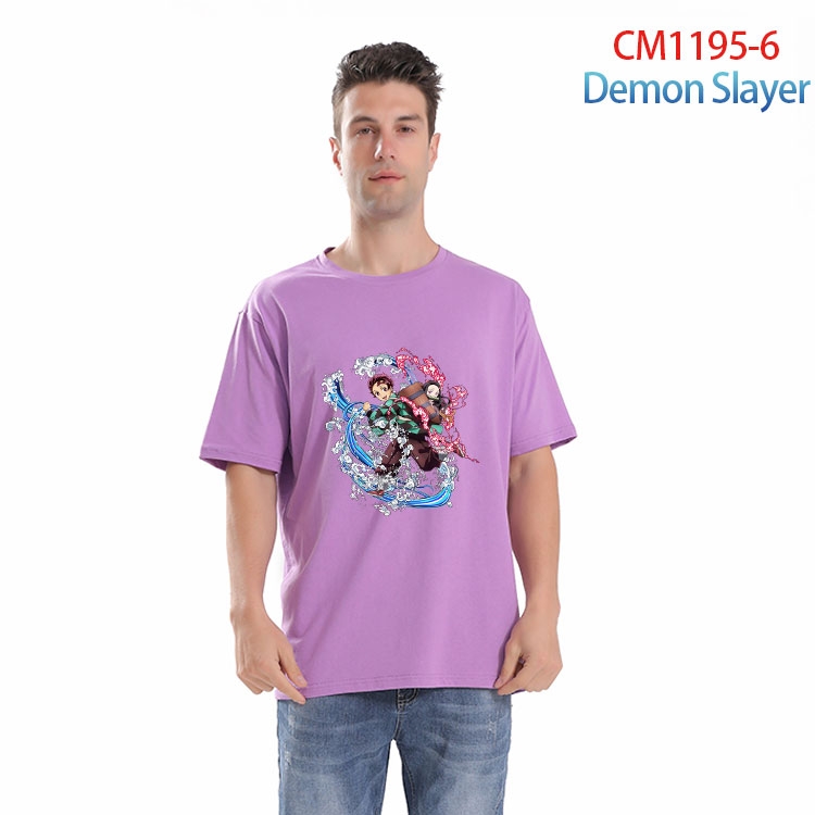 Demon Slayer Kimets Printed short-sleeved cotton T-shirt from S to 4XL CM 1195 6