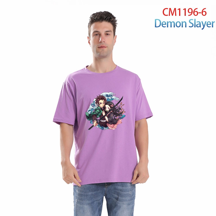 Demon Slayer Kimets Printed short-sleeved cotton T-shirt from S to 4XL CM 1196 6