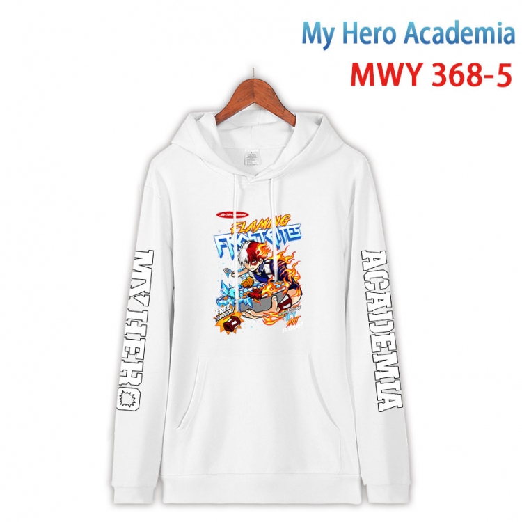 My Hero Academia Cartoon Sleeve Hooded Patch Pocket Cotton Sweatshirt from S to 4XL  MWY 368 5