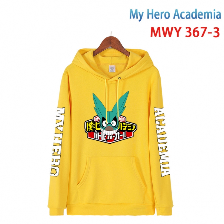 My Hero Academia Cartoon Sleeve Hooded Patch Pocket Cotton Sweatshirt from S to 4XL MWY 367 3
