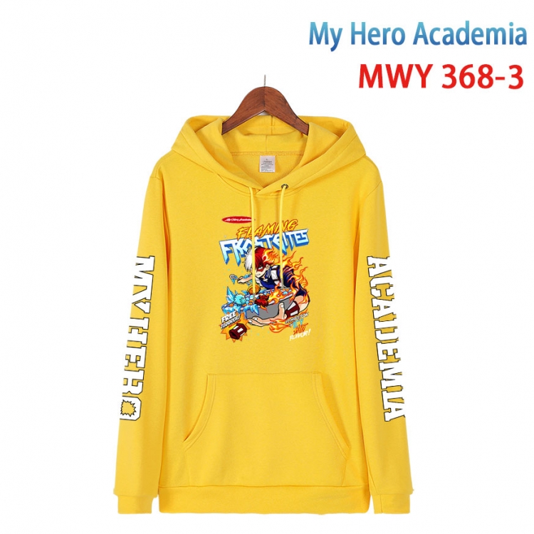 My Hero Academia Cartoon Sleeve Hooded Patch Pocket Cotton Sweatshirt from S to 4XL MWY 368 3