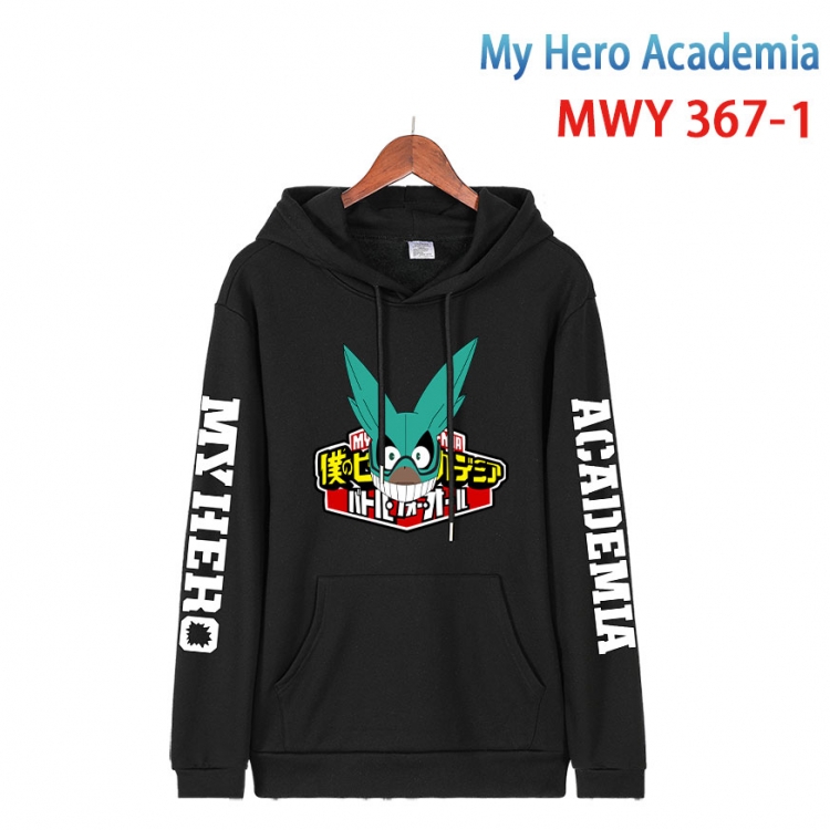 My Hero Academia Cartoon Sleeve Hooded Patch Pocket Cotton Sweatshirt from S to 4XL MWY 367 1