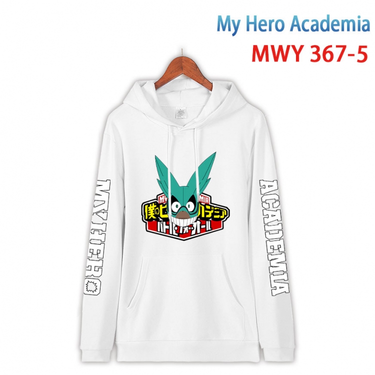 My Hero Academia Cartoon Sleeve Hooded Patch Pocket Cotton Sweatshirt from S to 4XL  MWY 367 5