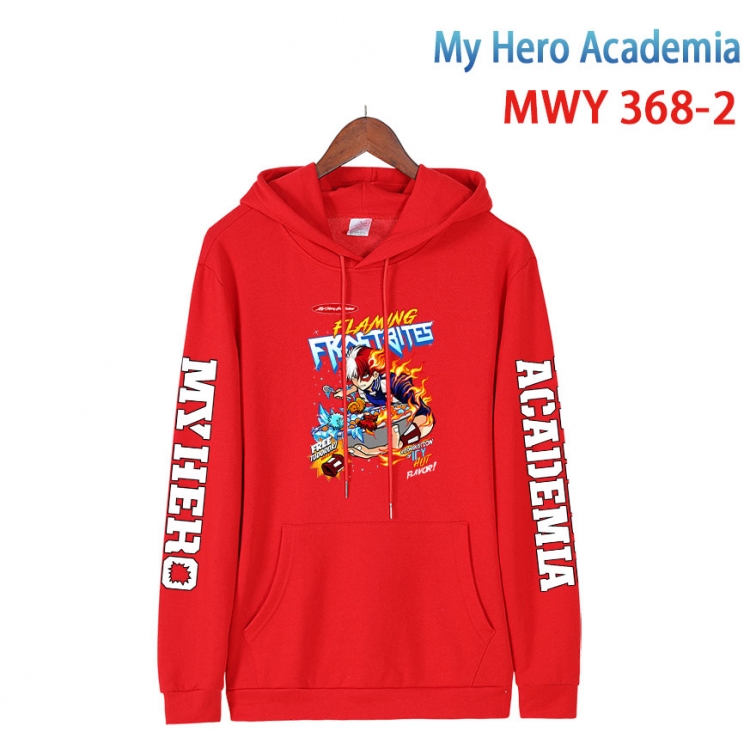My Hero Academia Cartoon Sleeve Hooded Patch Pocket Cotton Sweatshirt from S to 4XL  MWY 368 2