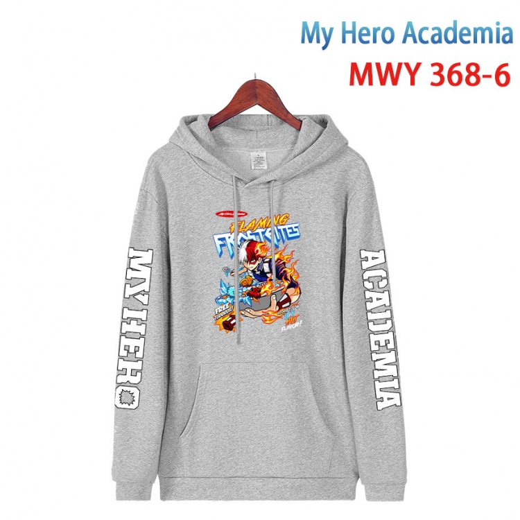 My Hero Academia Cartoon Sleeve Hooded Patch Pocket Cotton Sweatshirt from S to 4XL MWY 368 6