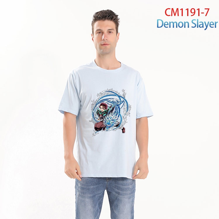 Demon Slayer Kimets Printed short-sleeved cotton T-shirt from S to 4XL  CM 1191 7