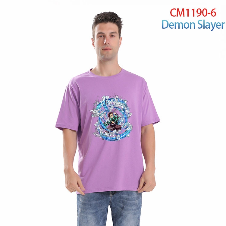 Demon Slayer Kimets Printed short-sleeved cotton T-shirt from S to 4XL CM 1190 6