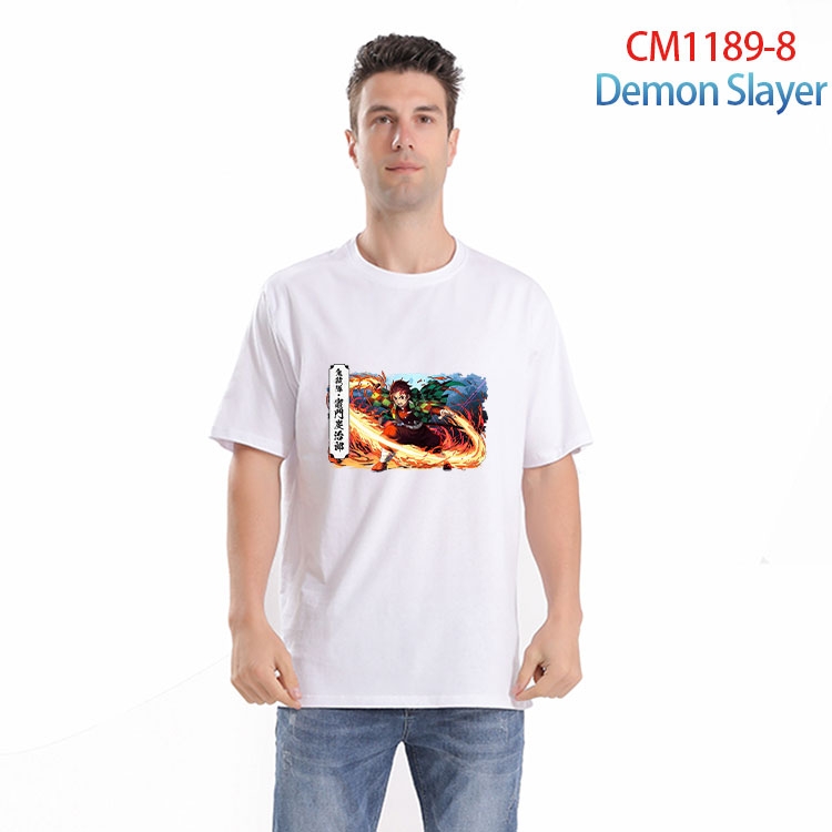 Demon Slayer Kimets Printed short-sleeved cotton T-shirt from S to 4XL CM 1189 8