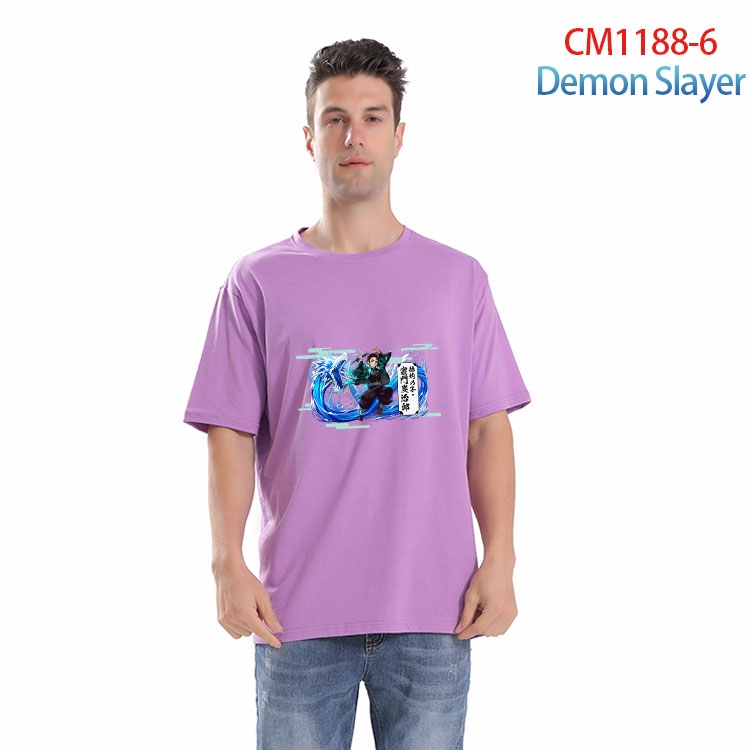 Demon Slayer Kimets Printed short-sleeved cotton T-shirt from S to 4XL CM 1188 6