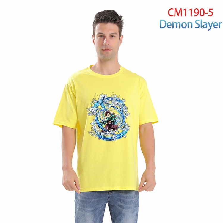 Demon Slayer Kimets Printed short-sleeved cotton T-shirt from S to 4XL CM 1190 5