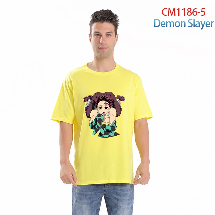 Demon Slayer Kimets Printed short-sleeved cotton T-shirt from S to 4XL CM 1186 5