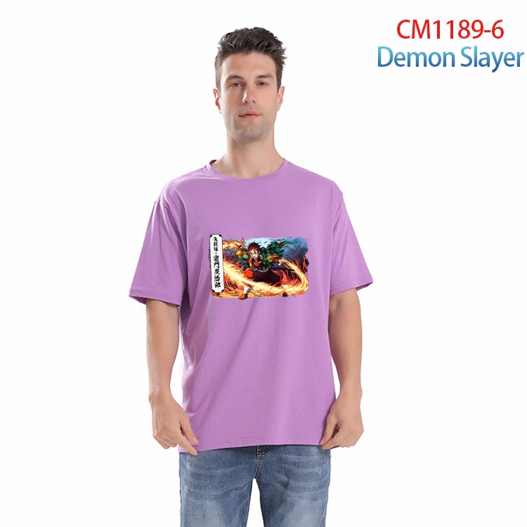 Demon Slayer Kimets Printed short-sleeved cotton T-shirt from S to 4XL CM 1189 6