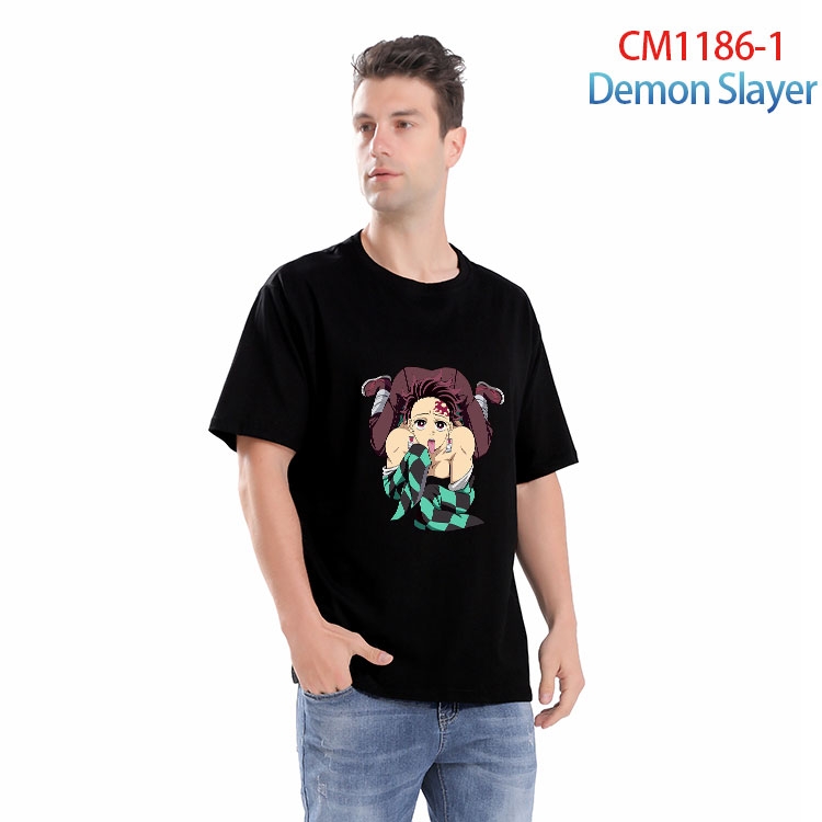 Demon Slayer Kimets Printed short-sleeved cotton T-shirt from S to 4XL CM 1186 1