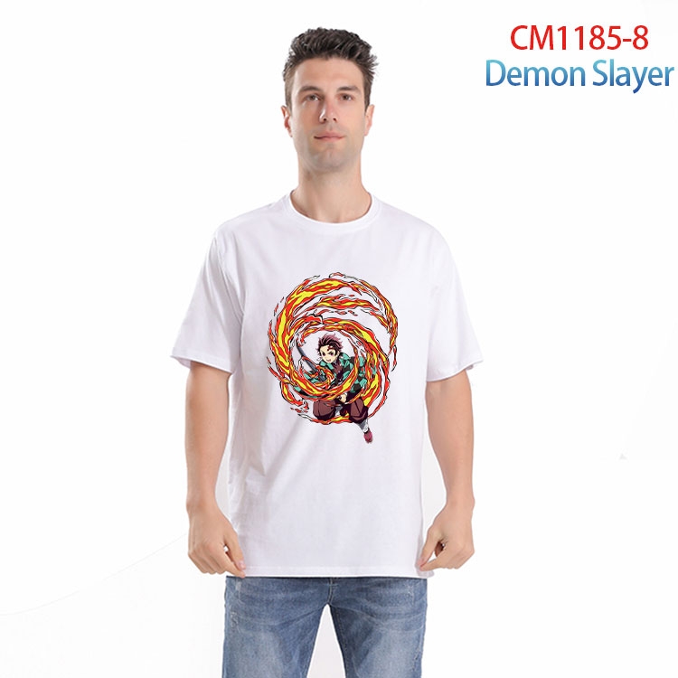 Demon Slayer Kimets Printed short-sleeved cotton T-shirt from S to 4XL CM 1185 8