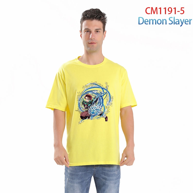 Demon Slayer Kimets Printed short-sleeved cotton T-shirt from S to 4XL CM 1191 5