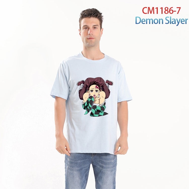 Demon Slayer Kimets Printed short-sleeved cotton T-shirt from S to 4XL CM 1186 7