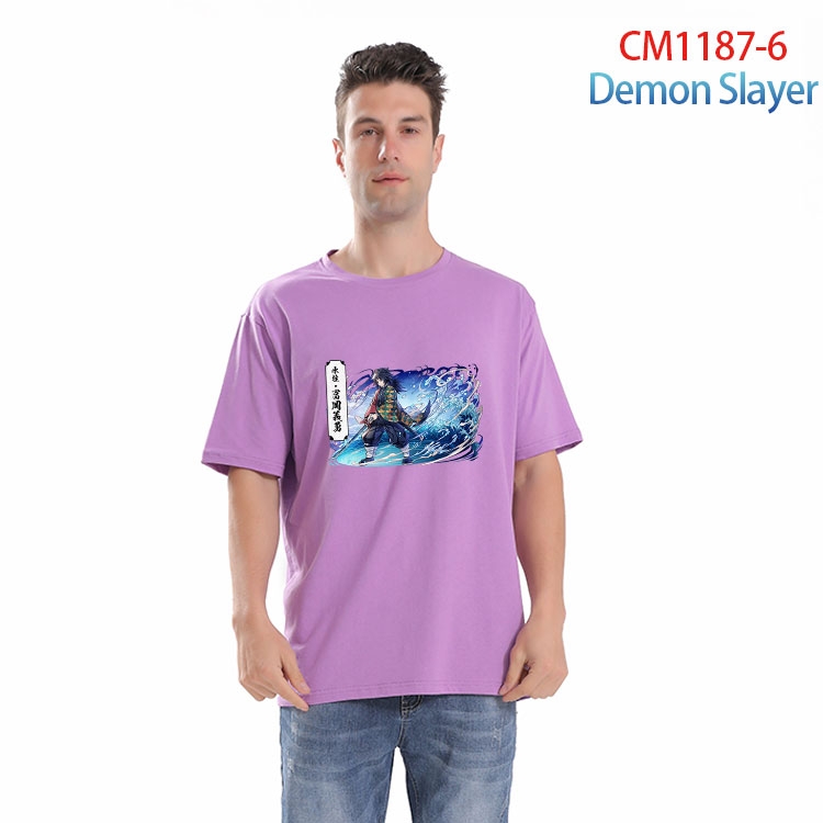 Demon Slayer Kimets Printed short-sleeved cotton T-shirt from S to 4XL CM 1187 6