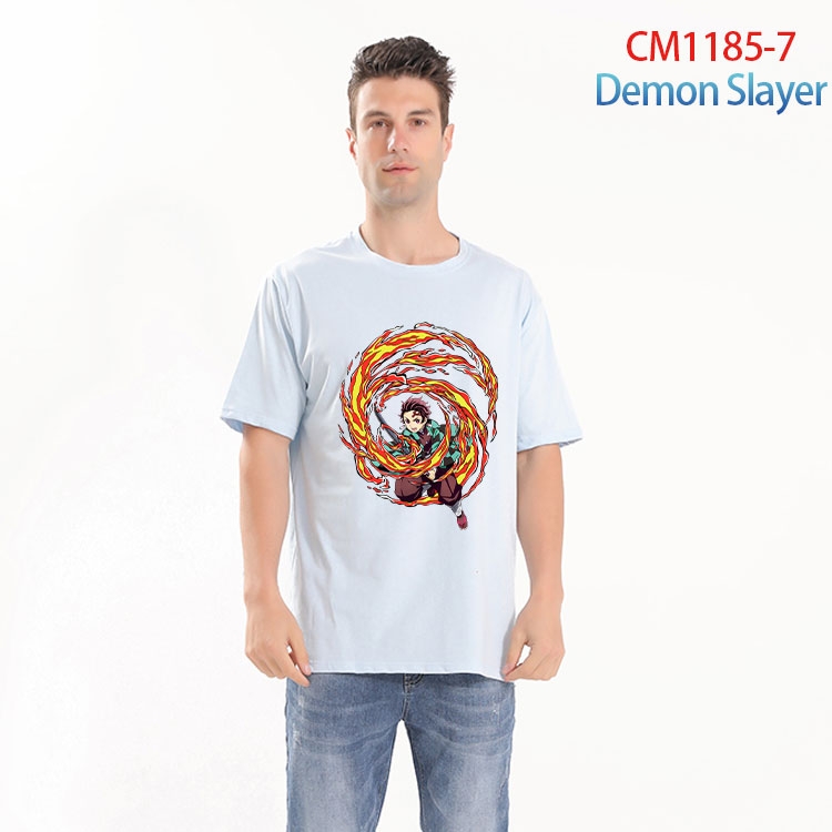 Demon Slayer Kimets Printed short-sleeved cotton T-shirt from S to 4XL  CM 1185 7