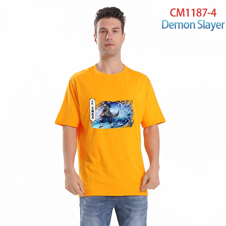 Demon Slayer Kimets Printed short-sleeved cotton T-shirt from S to 4XL CM 1187 4