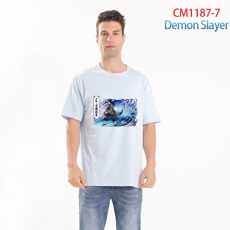 Demon Slayer Kimets Printed short-sleeved cotton T-shirt from S to 4XL CM 1187 7
