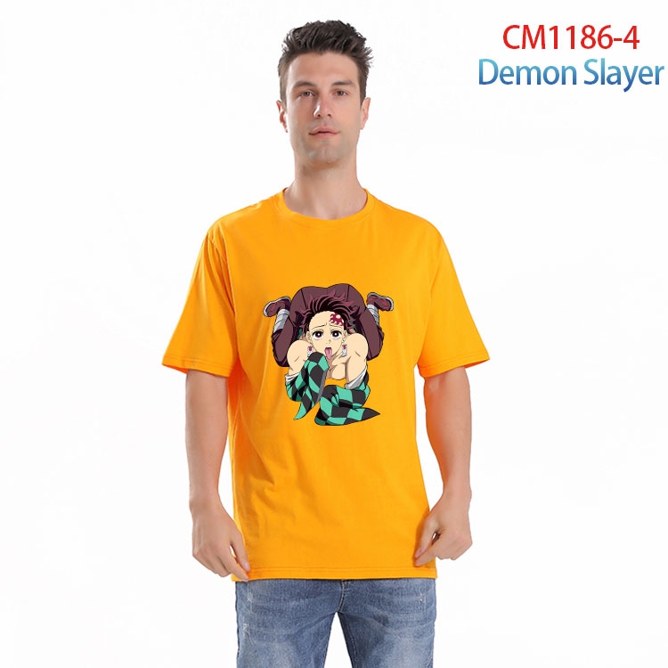 Demon Slayer Kimets Printed short-sleeved cotton T-shirt from S to 4XL CM 1186 4